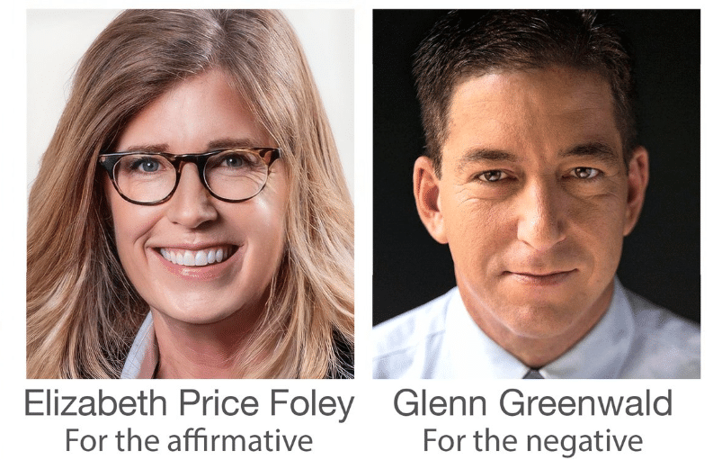 Image of Elizabeth Price Foley and Glenn Greenwald